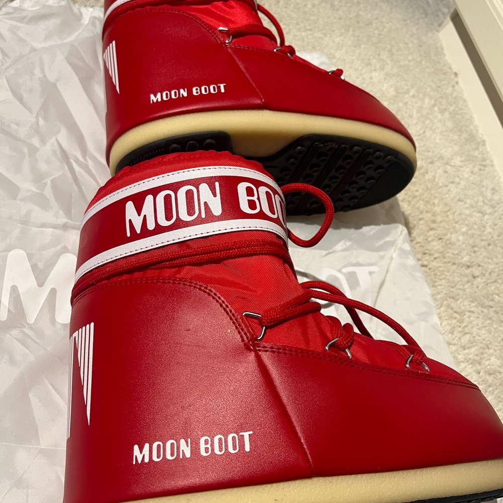 Moon Boot Vibrant Red Snow Boots